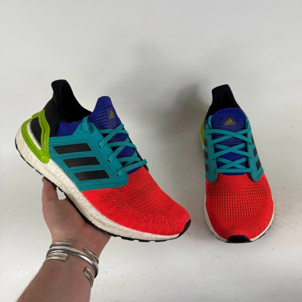 Adidas UltraBoost 20 Athletic Shoes Mens 8.5 Multicolor Lace-Up Low Top Sneakers